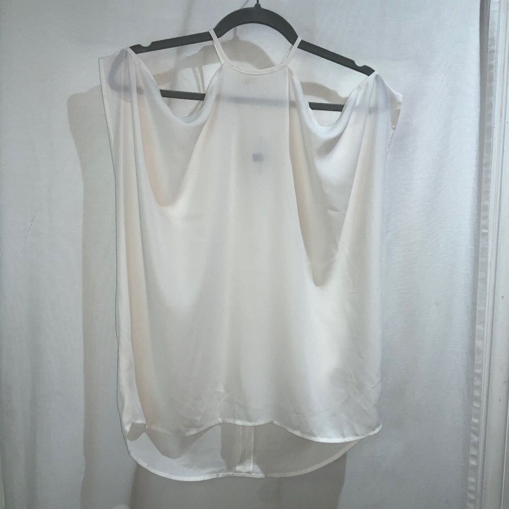Express halter neck off shoulder blouse Sz XS goldtone clasp